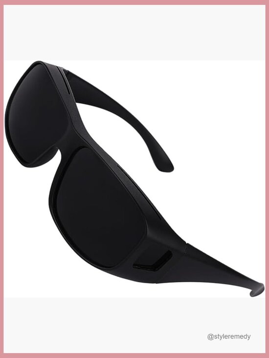Super Dark Black Lens Fit Over Wraparound Sunglasses for Migraine Relief main image 4